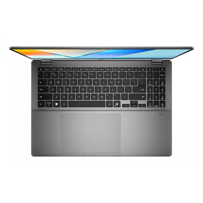 Hybrid 2-in-1 laptop ASUS Vivobook 16 Flip TP3607SH-RJ013W — Intel Core Ultra 7 258V, 16 inch 3K touchscreen, 16 GB LPDDR5x, 512 GB SSD, NVIDIA GeForce RTX 5050, WIN11 Home, grey