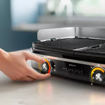 Electric Griddle Philips HD6222/90 2400 W Black Stainless Steel