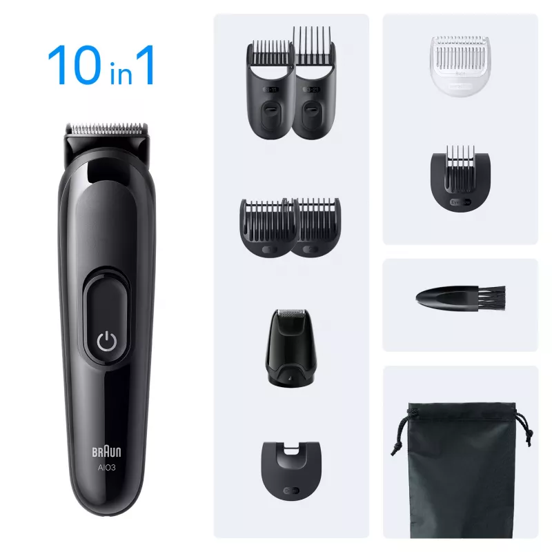 Braun AIO3560 hair trimmers/clipper Black 14 Nickel-Metal Hydride (NiMH)