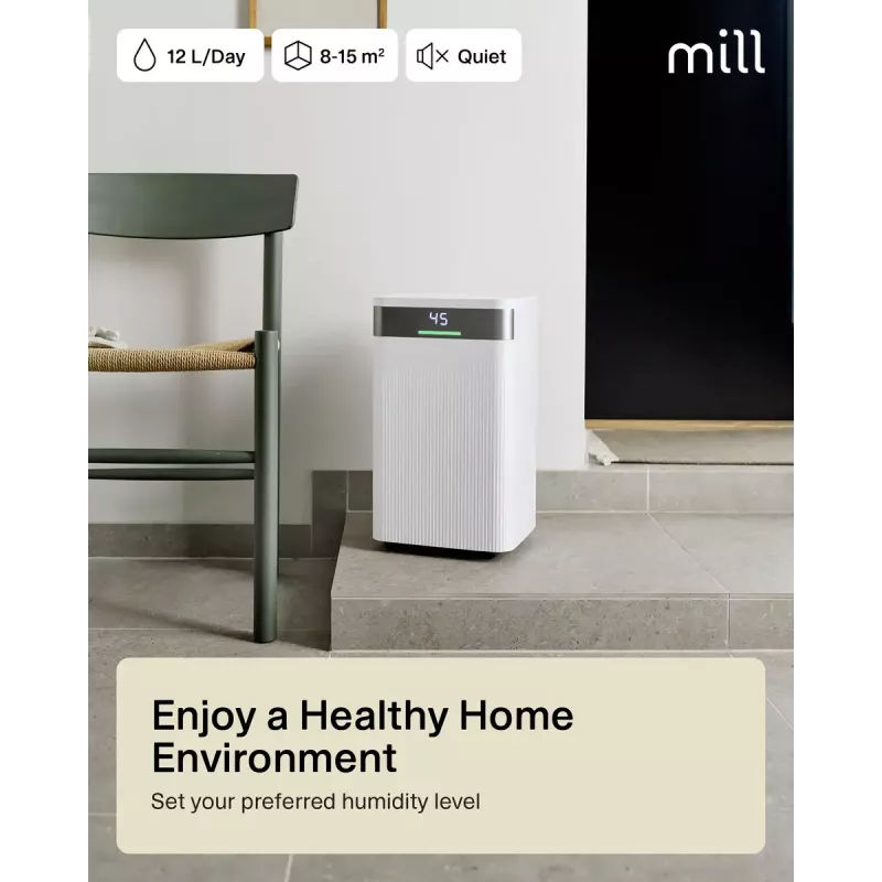 Dehumidifier Mill MDH12 200W for rooms up to 15 m²