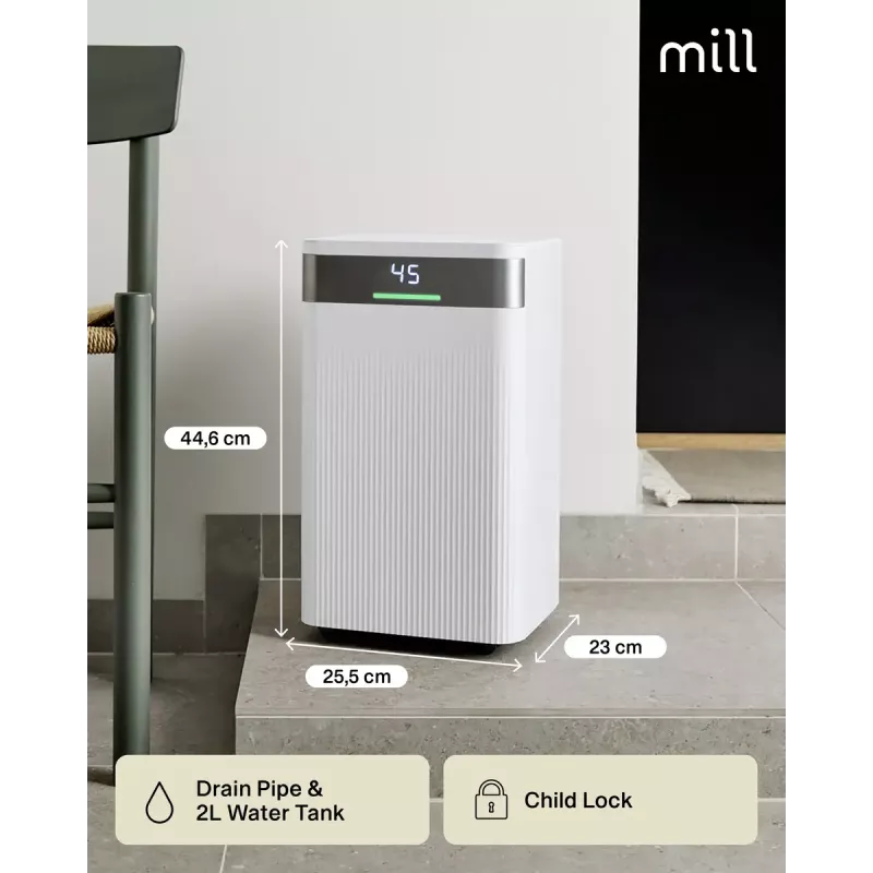 Dehumidifier Mill MDH12 200W for rooms up to 15 m²