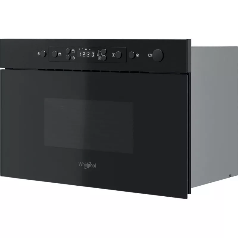 Built-in microwave Whirlpool MBNA920B, grill, 750 W, 22 L, black, push door