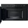 Built-in microwave Whirlpool MBNA920B, grill, 750 W, 22 L, black, push door