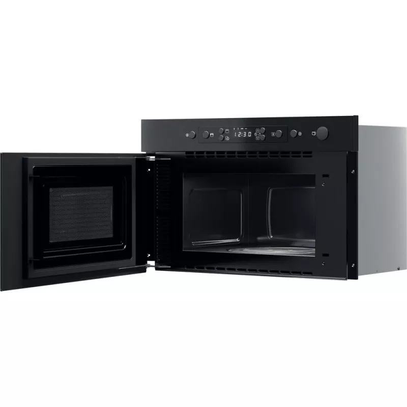 Built-in microwave Whirlpool MBNA920B, grill, 750 W, 22 L, black, push door