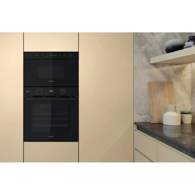 Built-in microwave Whirlpool MBNA920B, grill, 750 W, 22 L, black, push door