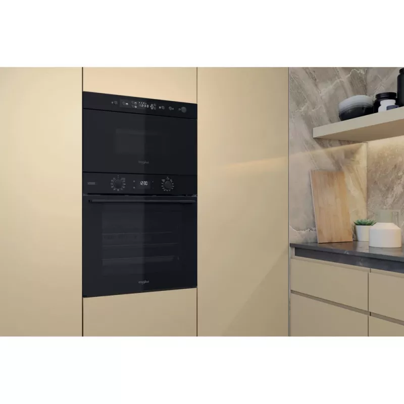 Built-in microwave Whirlpool MBNA920B, grill, 750 W, 22 L, black, push door