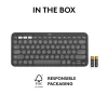 Logitech Pebble Keys 2 K380s keyboard Universal RF Wireless + Bluetooth QWERTY US International Graphite