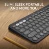 Logitech Pebble Keys 2 K380s keyboard Universal RF Wireless + Bluetooth QWERTY US International Graphite