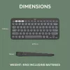 Logitech Pebble Keys 2 K380s keyboard Universal RF Wireless + Bluetooth QWERTY US International Graphite