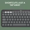 Logitech Pebble Keys 2 K380s keyboard Universal RF Wireless + Bluetooth QWERTY US International Graphite