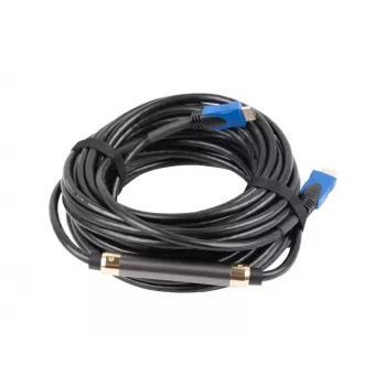 HDMI cable LANBERG CA-HDMI-20CU-0200-BK — 20 m, HDMI 2.0, 18 Gbit/s, 4K (2160p), 144 Hz, ARC, Ethernet, gold-plated
