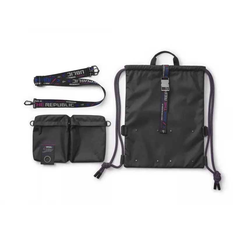 Backpack ASUS BD3700 ROG SLASH Multi-use Drawstring Bag Black 810g