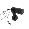 Wired PC microphone GENESIS Radium 350D — USB Type-A/Type-C, -48 dB sensitivity, 16–14000 Hz, 2.5 m cable, black