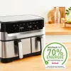 Tefal Dual Easy Fry & Grill EY905D Double 8.3 L Stand-alone 2700 W Hot air fryer Stainless steel
