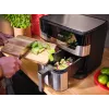 Tefal Dual Easy Fry & Grill EY905D Double 8.3 L Stand-alone 2700 W Hot air fryer Stainless steel