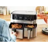 Tefal Dual Easy Fry & Grill EY905D Double 8.3 L Stand-alone 2700 W Hot air fryer Stainless steel