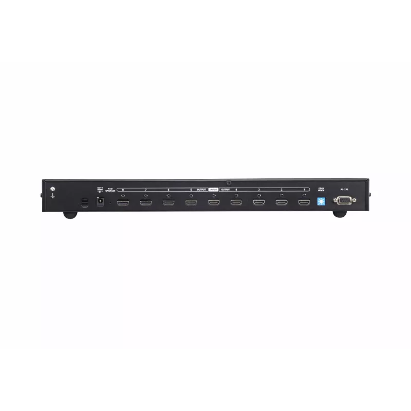 ATEN 8 Port True 4K HDMI Splitter, HDMI, 8x HDMI, 4096 x 2160 pixels, Black, Metal, 4K Ultra HD
