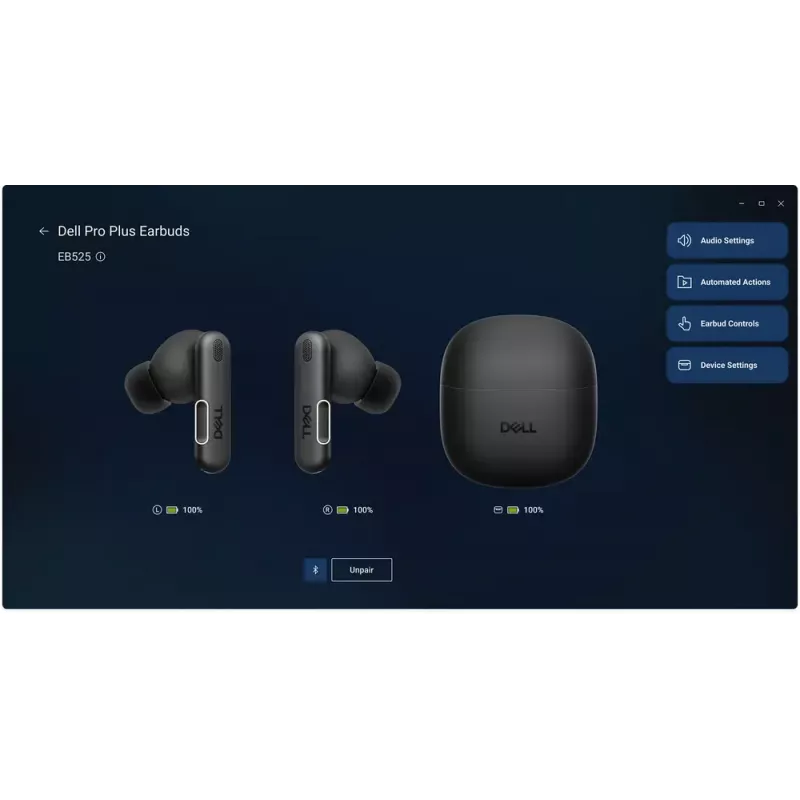 DELL EB525 Headset True Wireless Stereo (TWS) In-ear Calls/Music Bluetooth Black