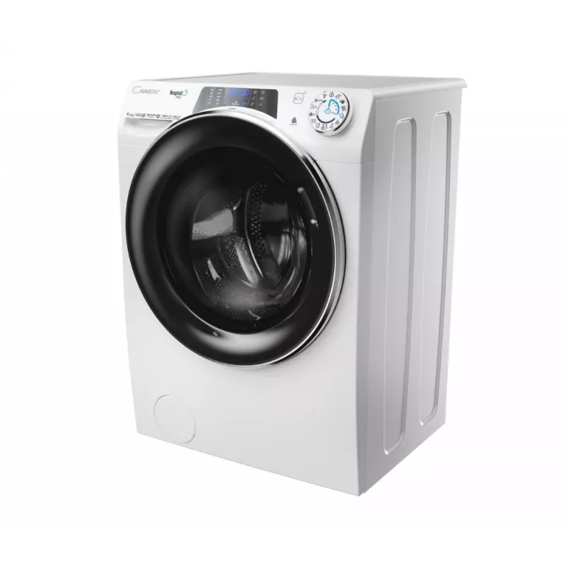 Washer dryer Candy RapidÓ PRO RPW4966BWMBC/1-S — freestanding front-load, 6 kg wash/dry, 1400 RPM, white