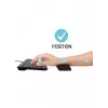Wrist rest Port Designs 900718 — gel/silicone/rubber/polyester, 400×60×20 mm, black