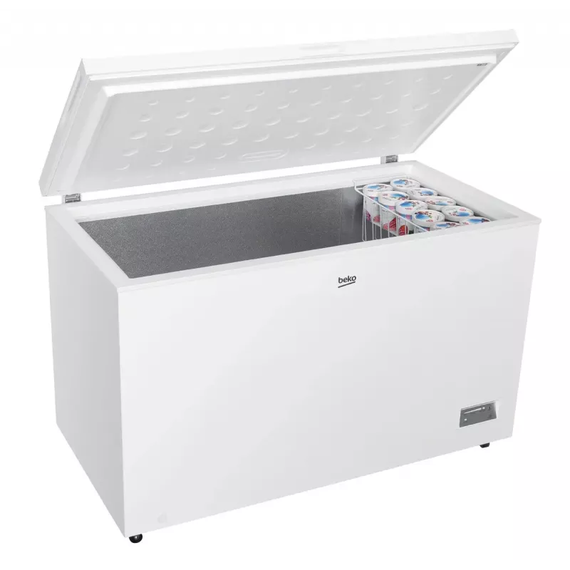 Chest freezer BEKO CF380EWN — 371 L, inverter compressor, E class, white