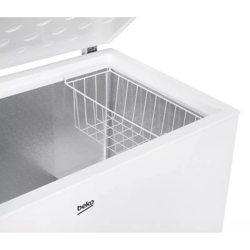 Chest freezer BEKO CF380EWN — 371 L, inverter compressor, E class, white