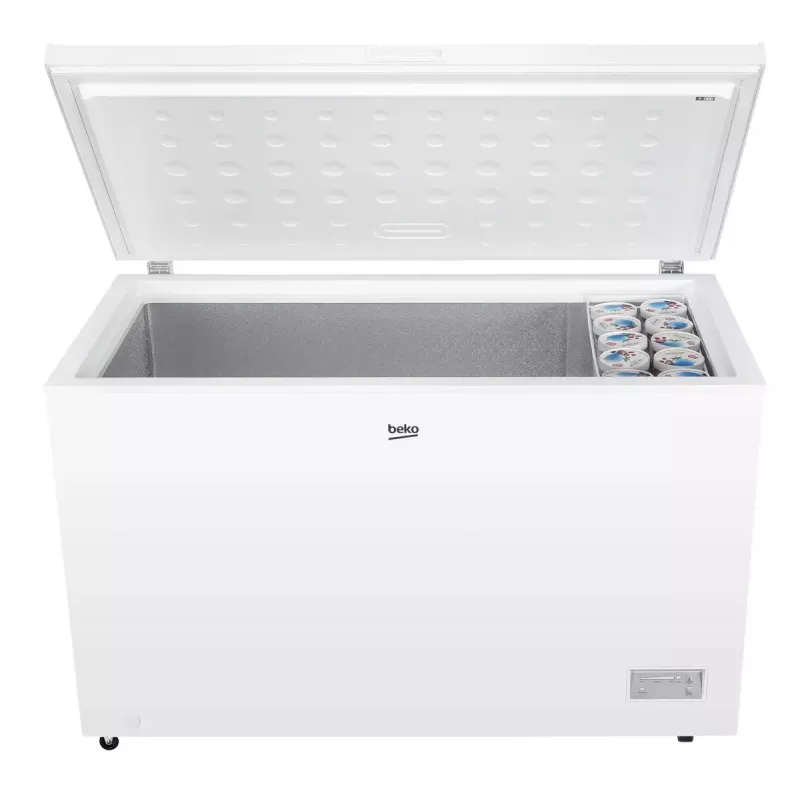 Chest freezer BEKO CF380EWN — 371 L, inverter compressor, E class, white