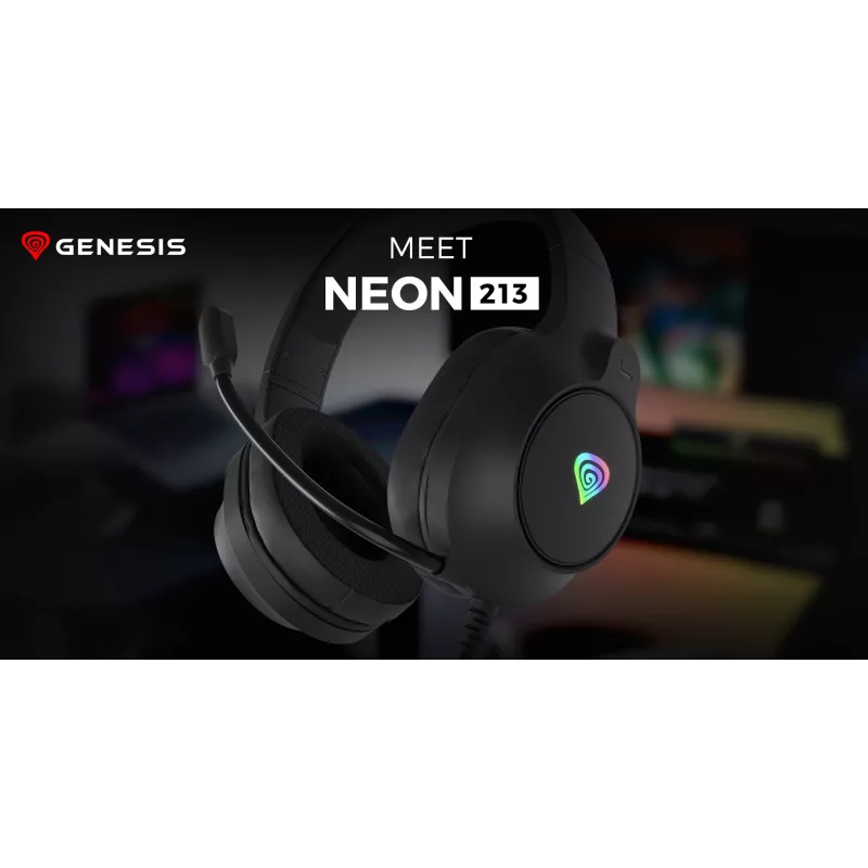 GENESIS NEON 213, Wired, Calls/Music, 20 - 20000 Hz, 302 g, Headset, Black