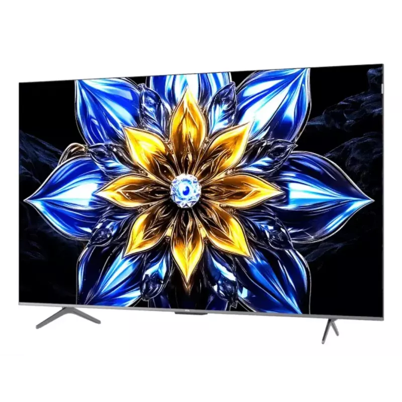TV TCL 55T8C 55 inch QLED 4K Ultra HD, HDR10, Google TV, 144Hz, Direct-LED, 4×HDMI 2.1, Bluetooth/Wi‑Fi, Metallic