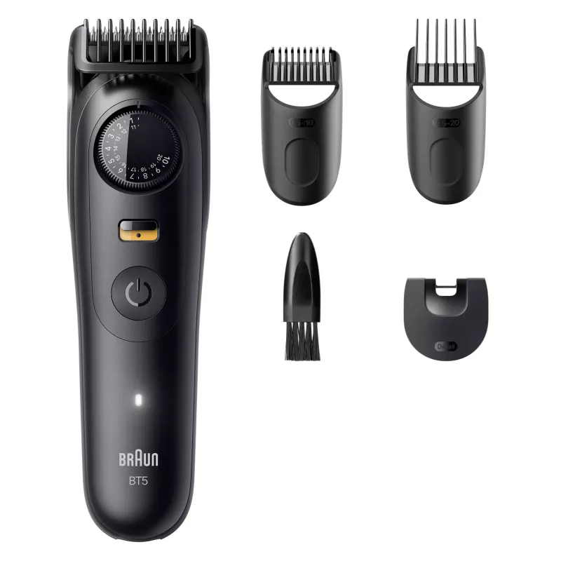 Beard trimmer BRAUN BT5520 — 0.5–20 mm, 40 length steps, rechargeable, 120 min battery, black