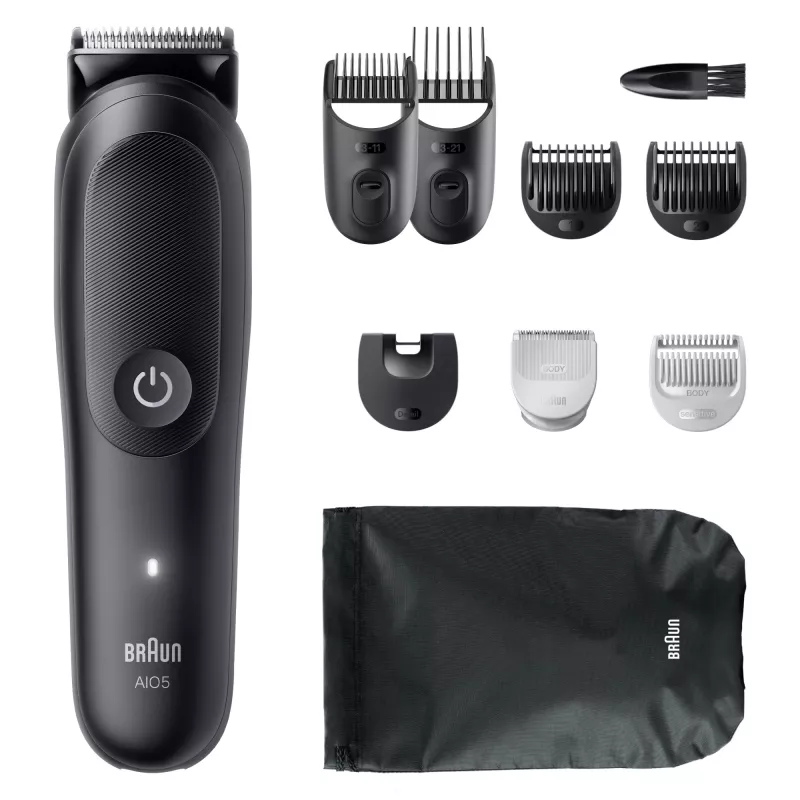 Braun Series 5 AIO5540 All-In-One Style Kit 9-in-1 hair trimmer, washable, Black