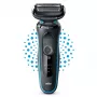 Foil shaver BRAUN Series 5 51-M1000s — 3-head, Wet & Dry, Li‑Ion built-in battery, Fast charge, Black/Blue