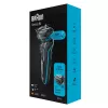 Foil shaver BRAUN Series 5 51-M1000s — 3-head, Wet & Dry, Li‑Ion built-in battery, Fast charge, Black/Blue
