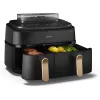 Philips 5000 series NA552/00 fryer Double 9 L Stand-alone 2750 W Hot air fryer Black, Gold