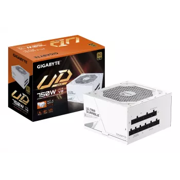 Power supply GIGABYTE UD750GM PG5 V2 750W ATX 3.1, 80 PLUS Gold, fully-modular, 8 SATA, 4x (6+2) PCIe, 2x EPS, white