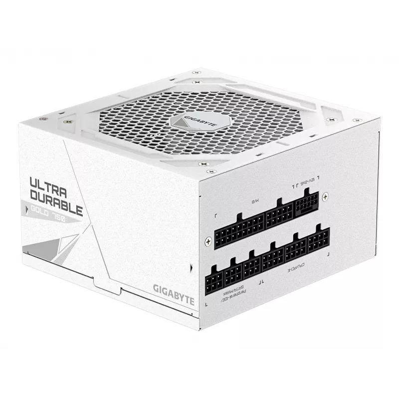 Power supply GIGABYTE UD750GM PG5 V2 750W ATX 3.1, 80 PLUS Gold, fully-modular, 8 SATA, 4x (6+2) PCIe, 2x EPS, white