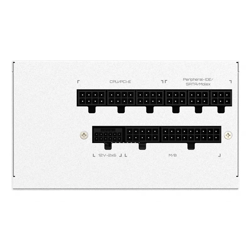 Power supply GIGABYTE UD750GM PG5 V2 750W ATX 3.1, 80 PLUS Gold, fully-modular, 8 SATA, 4x (6+2) PCIe, 2x EPS, white