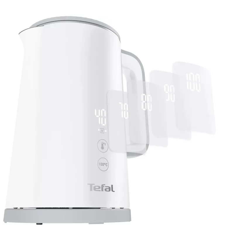 Electric kettle Tefal KO6931, 1.5 L, 1800 W, white, 5 temp settings, keep-warm 30 min