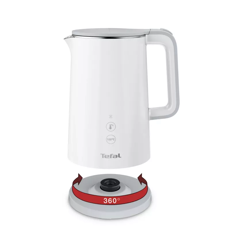Electric kettle Tefal KO6931, 1.5 L, 1800 W, white, 5 temp settings, keep-warm 30 min