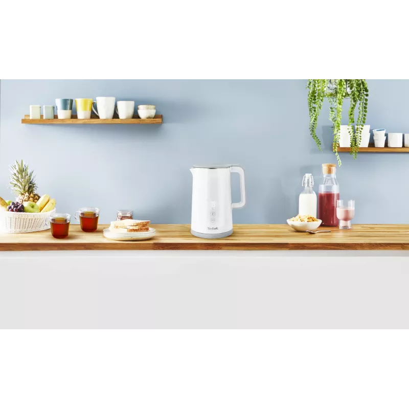 Electric kettle Tefal KO6931, 1.5 L, 1800 W, white, 5 temp settings, keep-warm 30 min