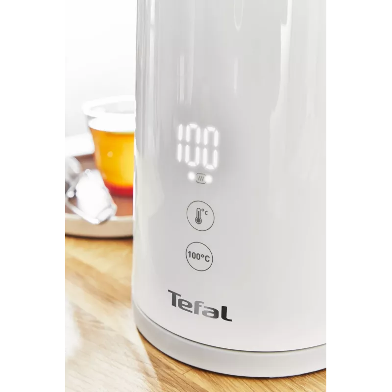 Electric kettle Tefal KO6931, 1.5 L, 1800 W, white, 5 temp settings, keep-warm 30 min