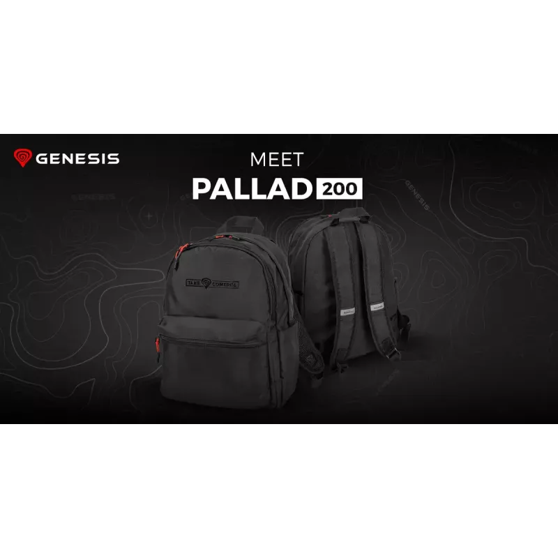 Gaming backpack Genesis GENESIS Palladium 200 — Black, polyester, 140×280×400 mm