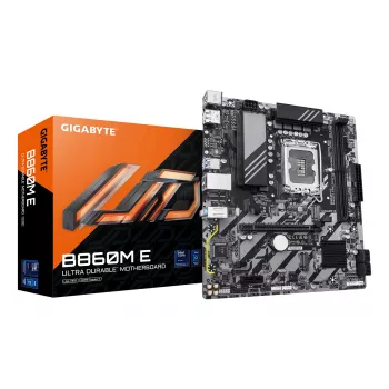 Micro-ATX motherboard GIGABYTE B860M E — LGA 1851 for Intel Core Ultra, DDR5 up to 8800 MHz (O.C), 2×PCIe 4.0 M.2, 1GbE