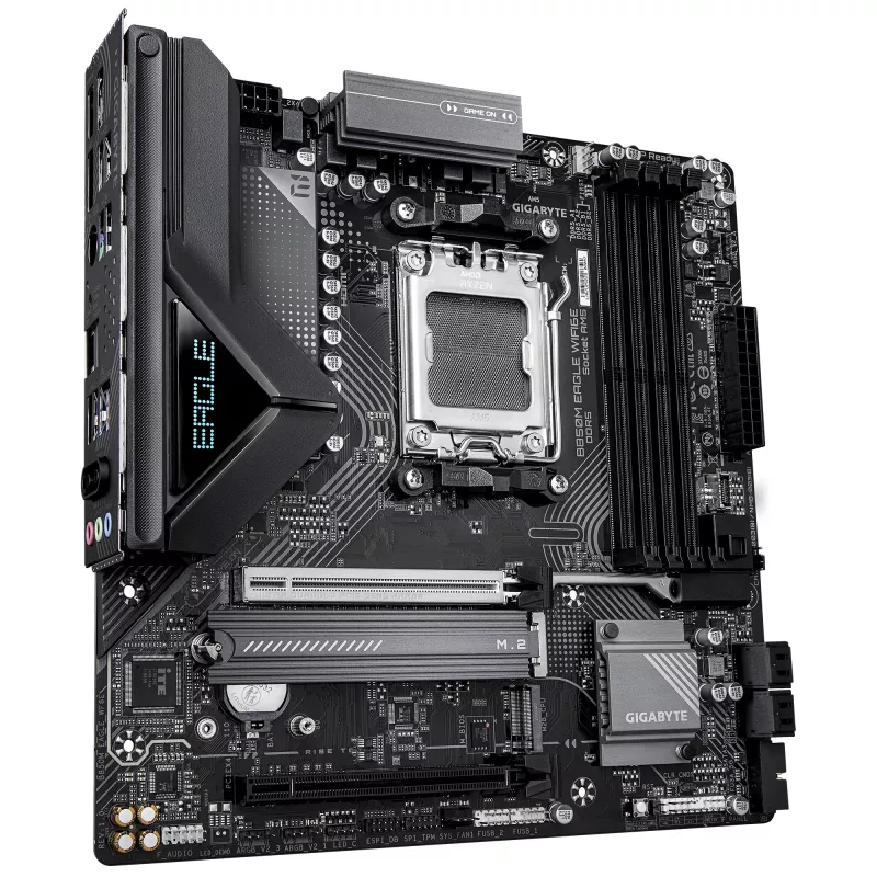 Motherboard GIGABYTE B850M EAGLE WIFI6E Socket AM5 for AMD Ryzen 7000/8000/9000, DDR5 up to 8200MHz (OC), PCIe 5.0, Wi‑Fi 6E, 2.5 GbE