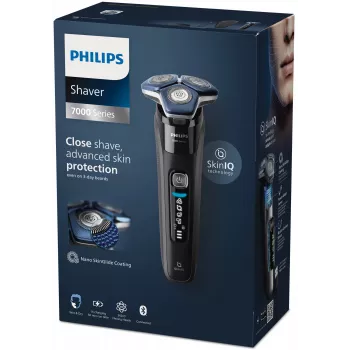 Electric rotation shaver Philips Series 7000 S7886/35 — 3 heads, Wet & Dry, Li-Ion battery, 60 min run time, Black
