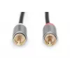 Audio adapter cable Digitus DB-510330-010-S 3.5 mm to RCA 1m Black