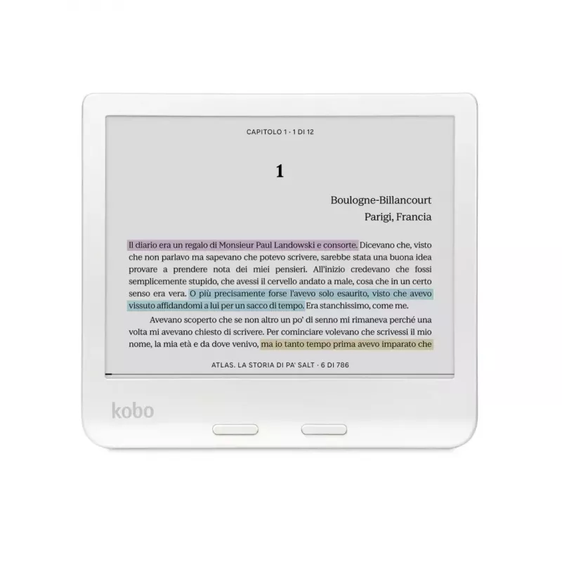 E-book reader Kobo Libra Colour 7 inch E Ink Kaleido, 32 GB, Wi‑Fi, Bluetooth, Waterproof, White