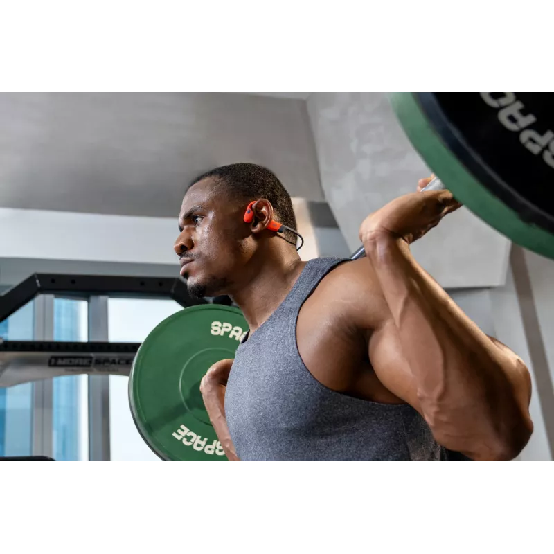 Headset Shokz OpenSwim Pro — open-ear bone conduction wireless headset, IP68 waterproof, Bluetooth 5.4, 32 GB, 9 h playback, grey