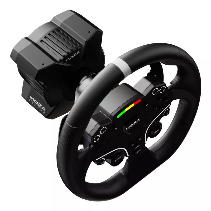 Moza Racing R3 Racing Wheel and Pedals for PC, Steering wheel + Pedals, PC, D-pad, Menu button, Mode button, Pause/Set button, Start button, Digital, Unlimit, Direct drive