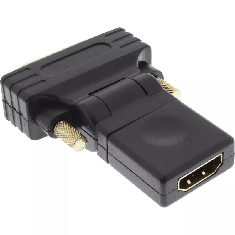 InLine HDMI to DVI Adapter HDMI female / DVI male flexible gold plated 4K2K